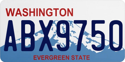 WA license plate ABX9750