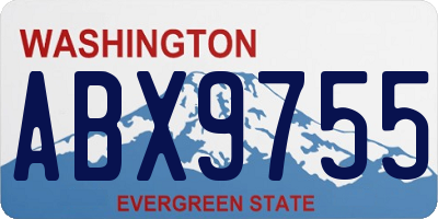 WA license plate ABX9755