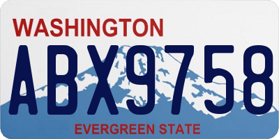 WA license plate ABX9758