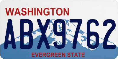 WA license plate ABX9762