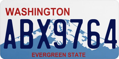 WA license plate ABX9764