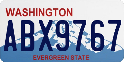 WA license plate ABX9767