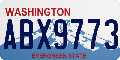 WA license plate ABX9773