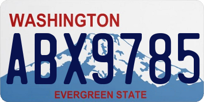 WA license plate ABX9785
