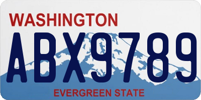 WA license plate ABX9789