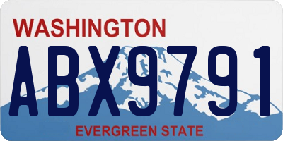 WA license plate ABX9791