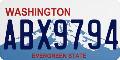 WA license plate ABX9794