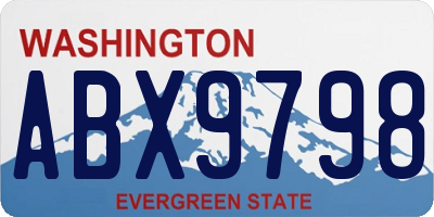 WA license plate ABX9798