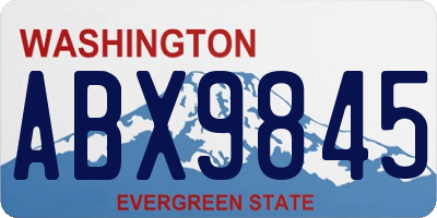 WA license plate ABX9845