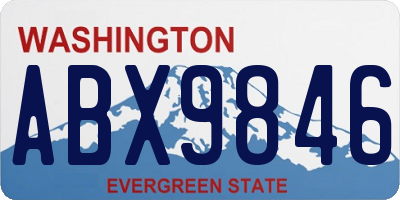 WA license plate ABX9846