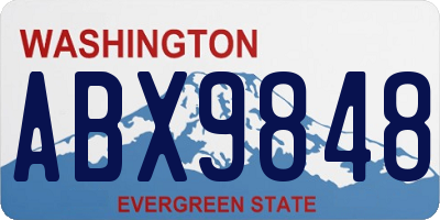 WA license plate ABX9848
