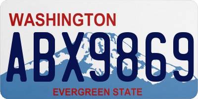 WA license plate ABX9869