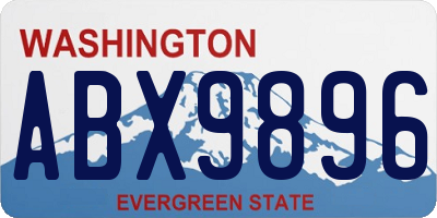 WA license plate ABX9896