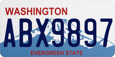 WA license plate ABX9897