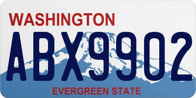 WA license plate ABX9902