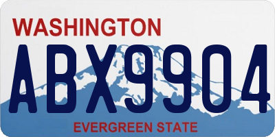 WA license plate ABX9904