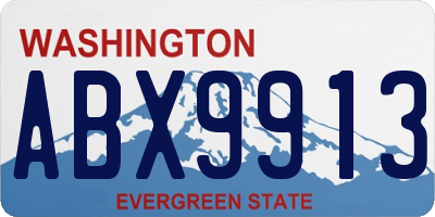 WA license plate ABX9913
