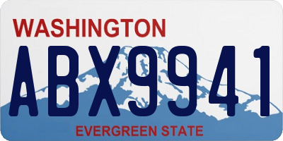 WA license plate ABX9941