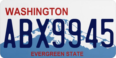 WA license plate ABX9945