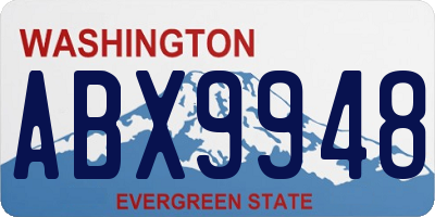 WA license plate ABX9948