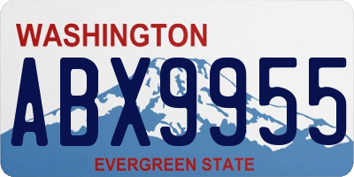 WA license plate ABX9955