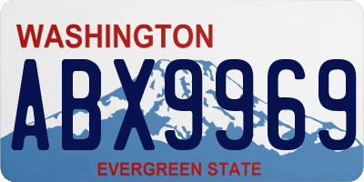 WA license plate ABX9969