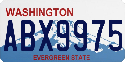 WA license plate ABX9975
