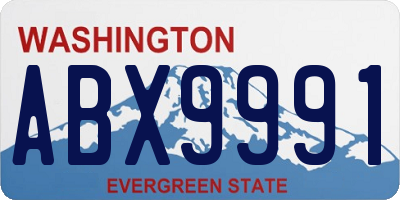 WA license plate ABX9991