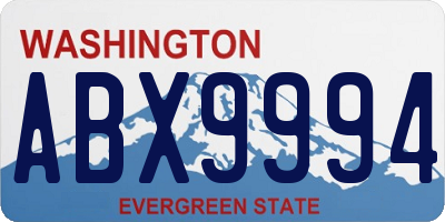 WA license plate ABX9994
