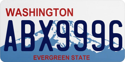 WA license plate ABX9996