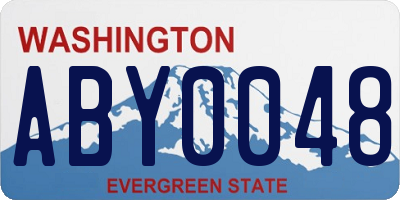 WA license plate ABY0048