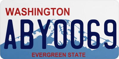 WA license plate ABY0069