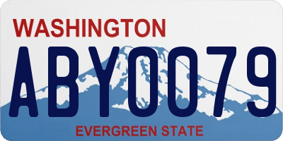 WA license plate ABY0079