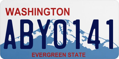 WA license plate ABY0141