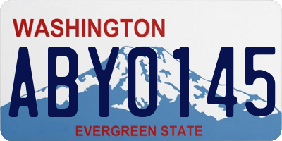 WA license plate ABY0145
