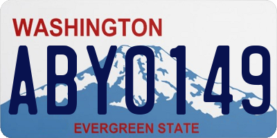 WA license plate ABY0149