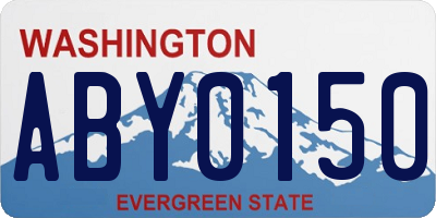 WA license plate ABY0150