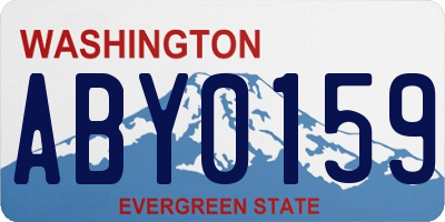 WA license plate ABY0159