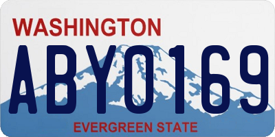 WA license plate ABY0169