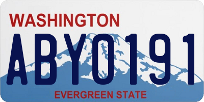 WA license plate ABY0191