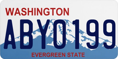 WA license plate ABY0199
