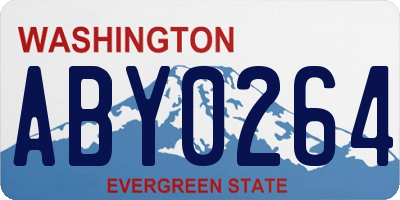 WA license plate ABY0264