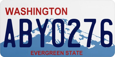 WA license plate ABY0276