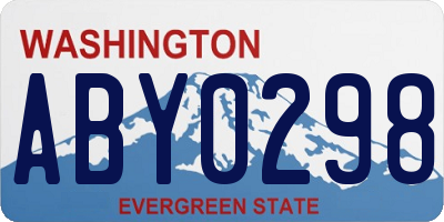 WA license plate ABY0298