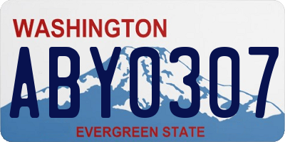 WA license plate ABY0307