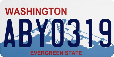 WA license plate ABY0319