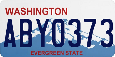 WA license plate ABY0373