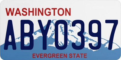 WA license plate ABY0397