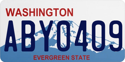 WA license plate ABY0409