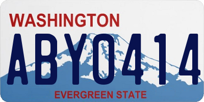 WA license plate ABY0414